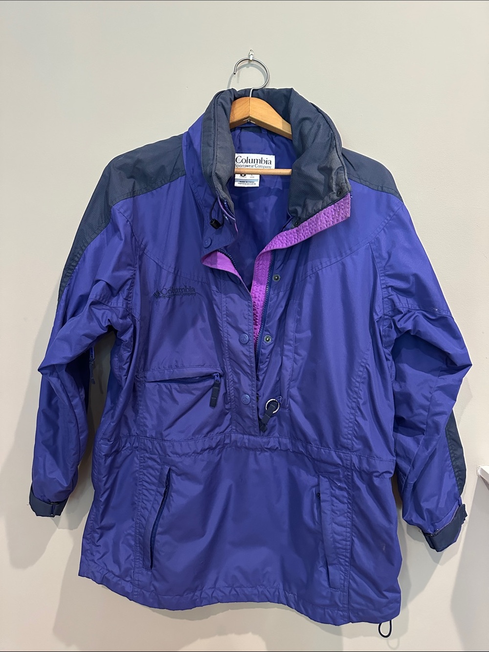 Columbia Women's Purple Rain Anorak with Black Accents